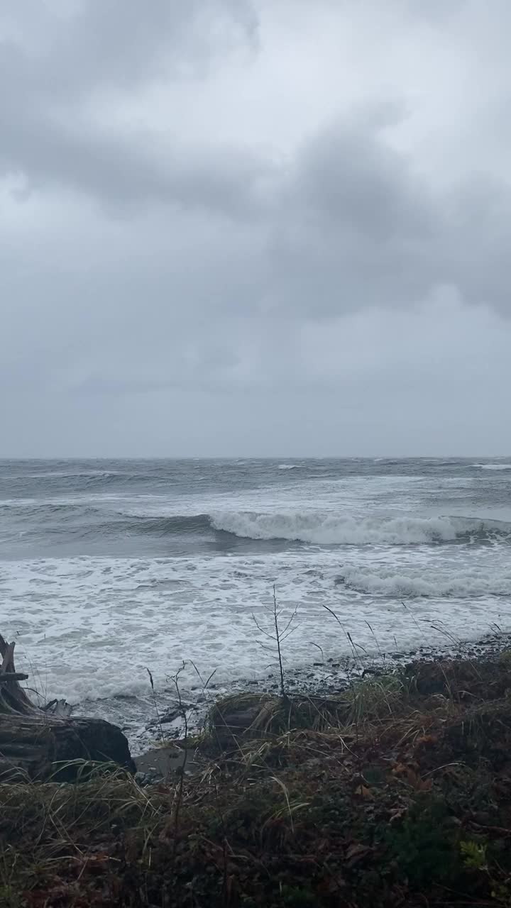 暴风雨天气。涨潮了。视频素材