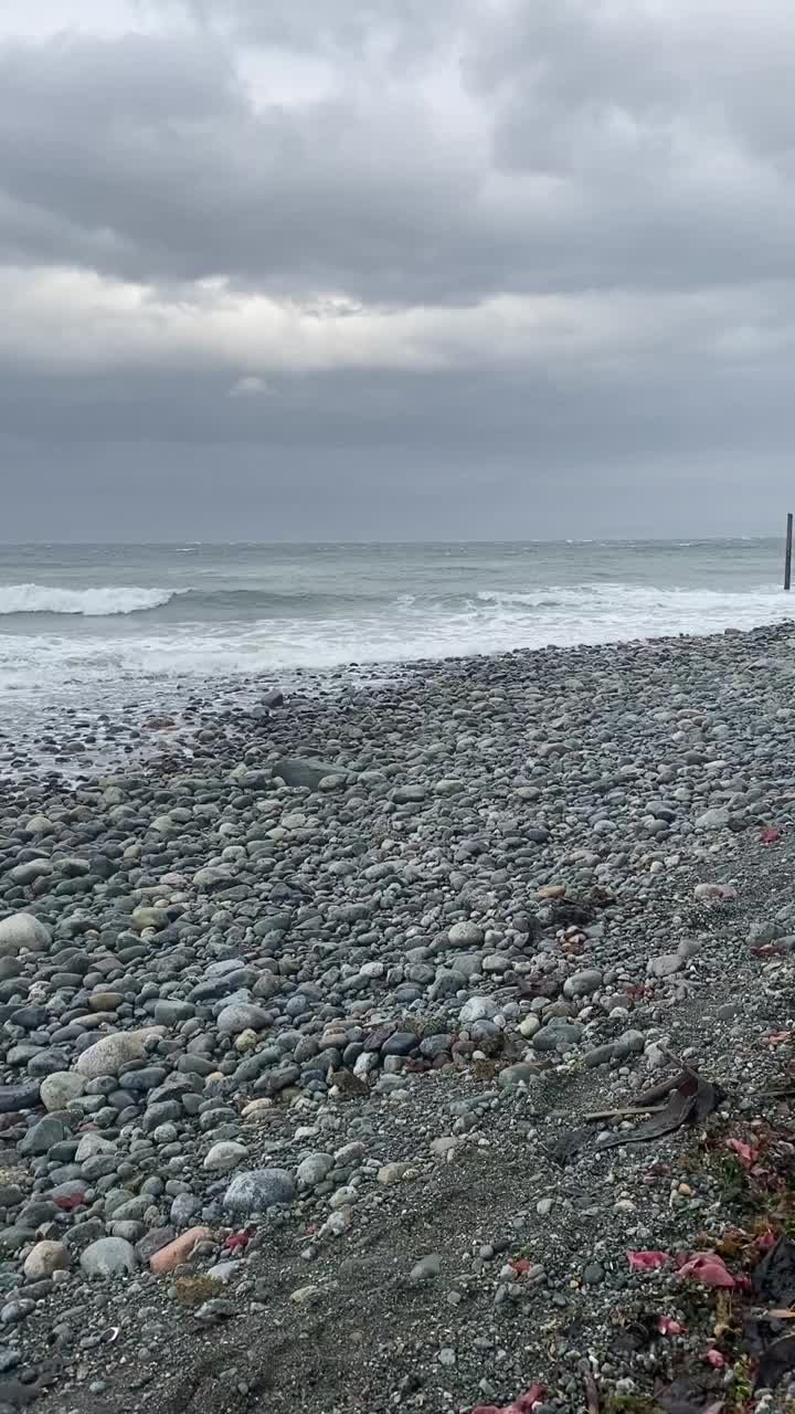 暴风雨天气。涨潮了。视频素材