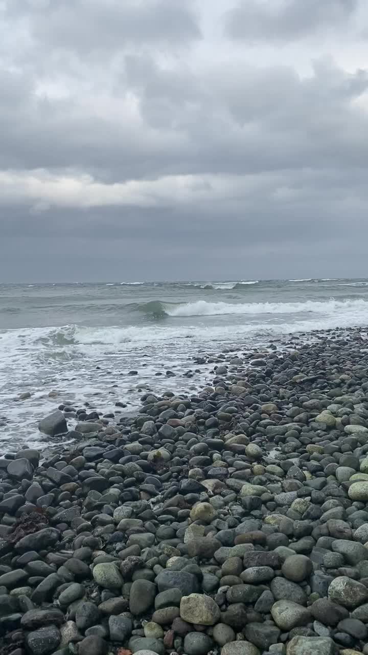 暴风雨天气。涨潮了。视频素材