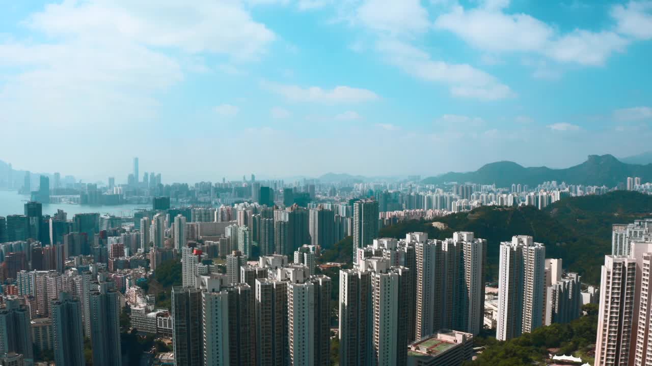 香港高层建筑的无人机视图视频素材