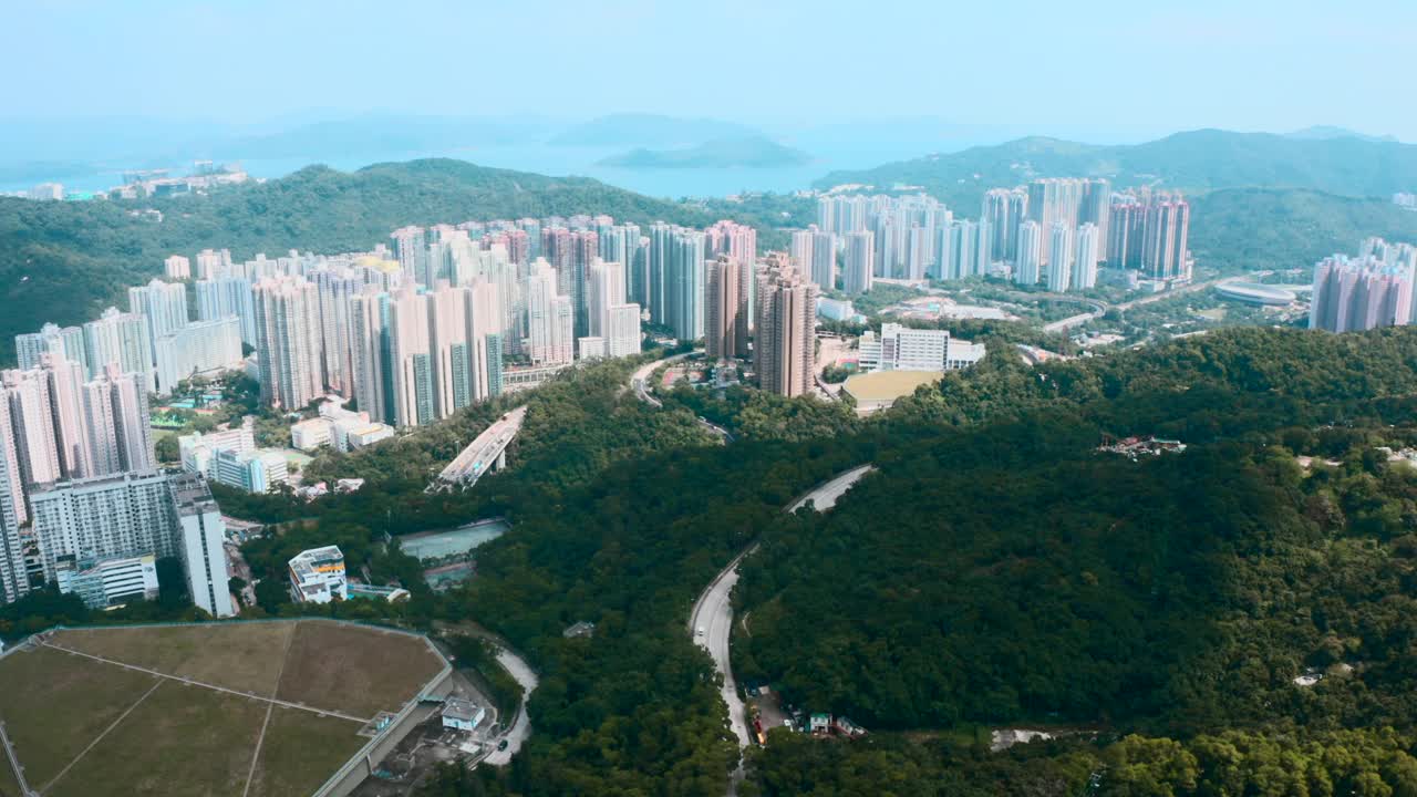 香港高层建筑的无人机视图视频素材