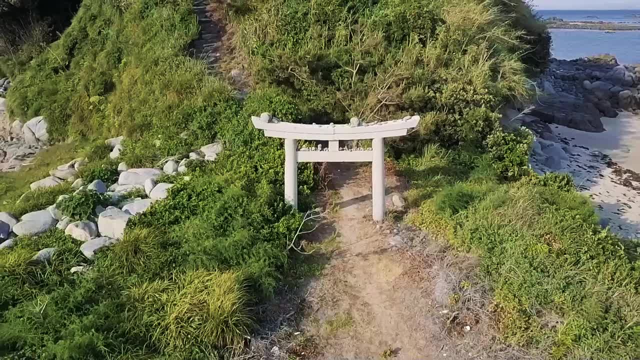 福冈市御津岛鸟居门视频下载