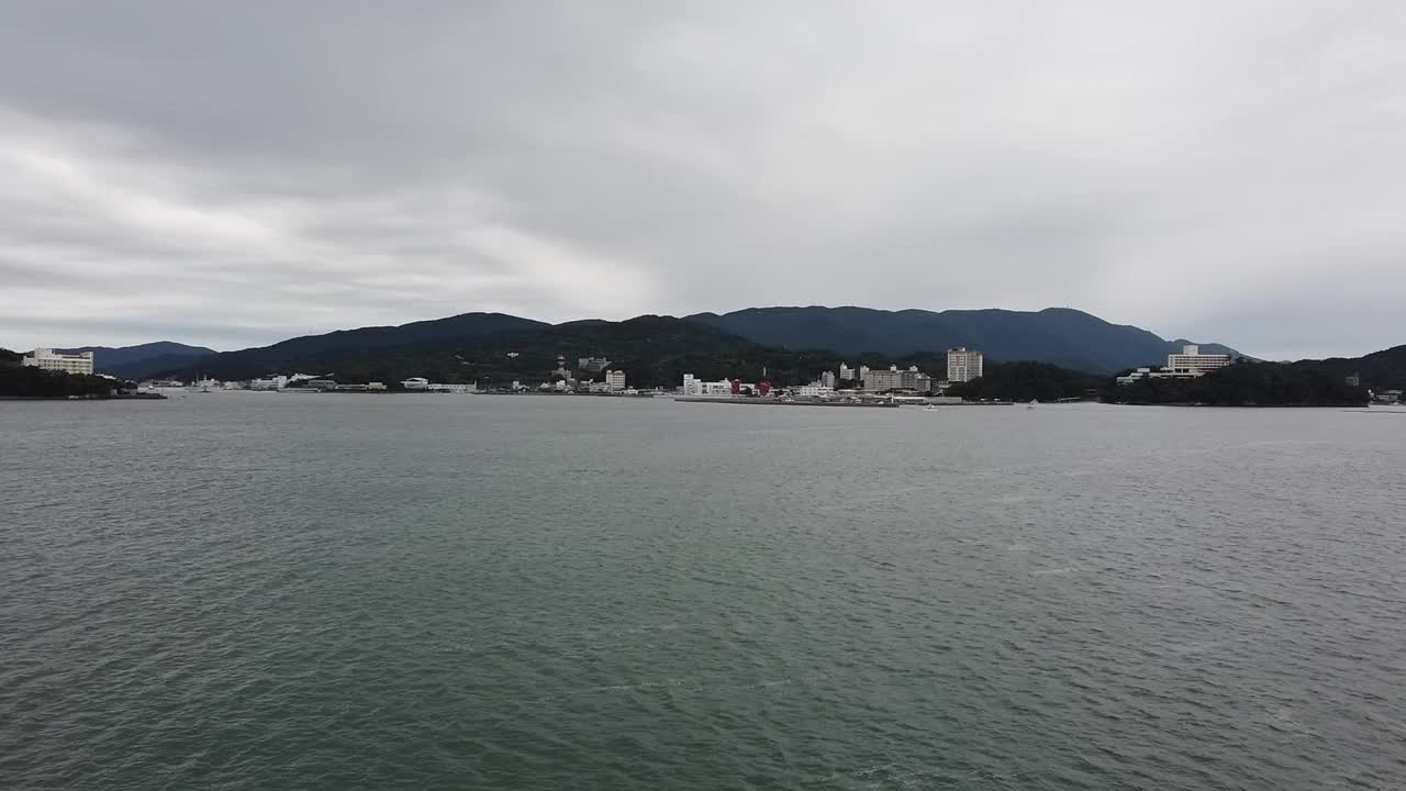 日本鸟羽岛地区旅游船和游船的时间流逝。视频素材