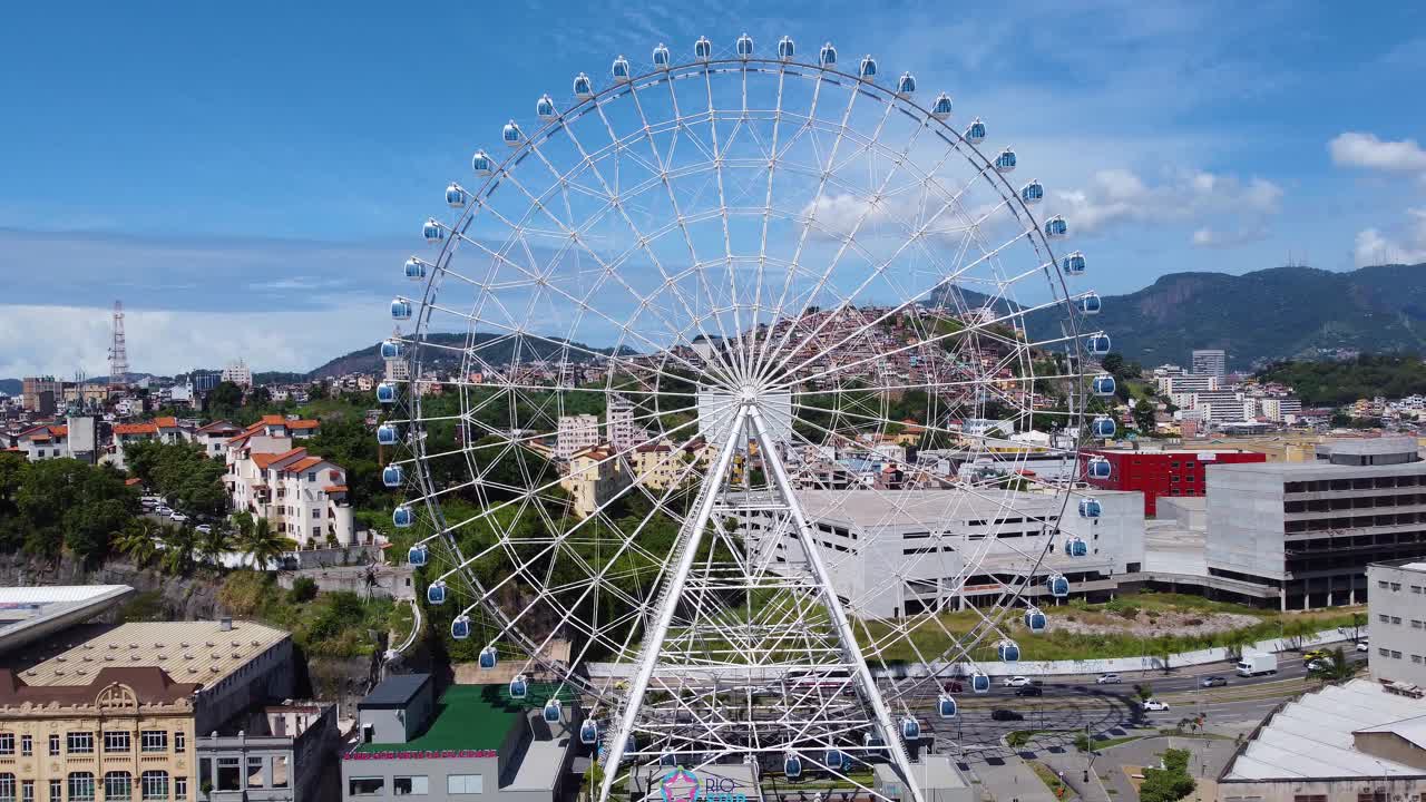 里约热内卢市中心。市中心地标的空中景观。里约热内卢星级景点旅游点。背景是著名的硝基桥里约热内卢。巴西的里约热内卢。神奇的城市。视频素材