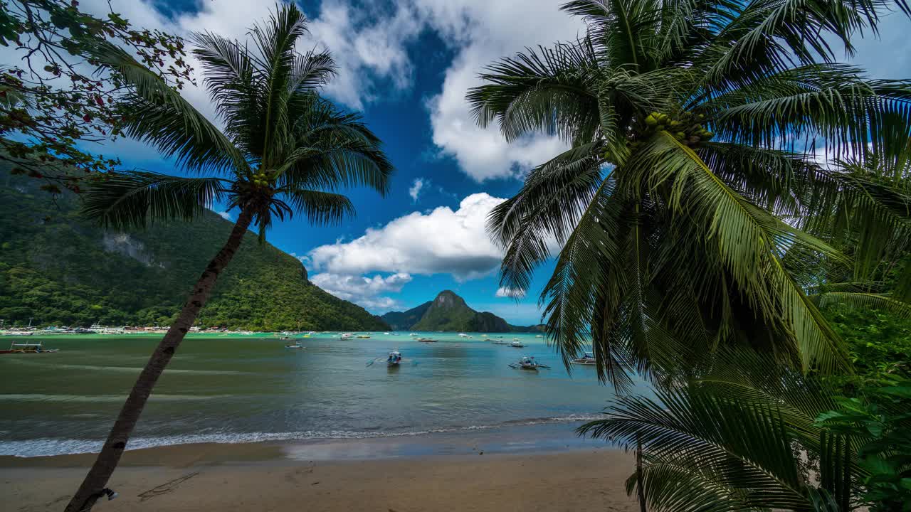 El Nido Timelapse海滩景色视频素材