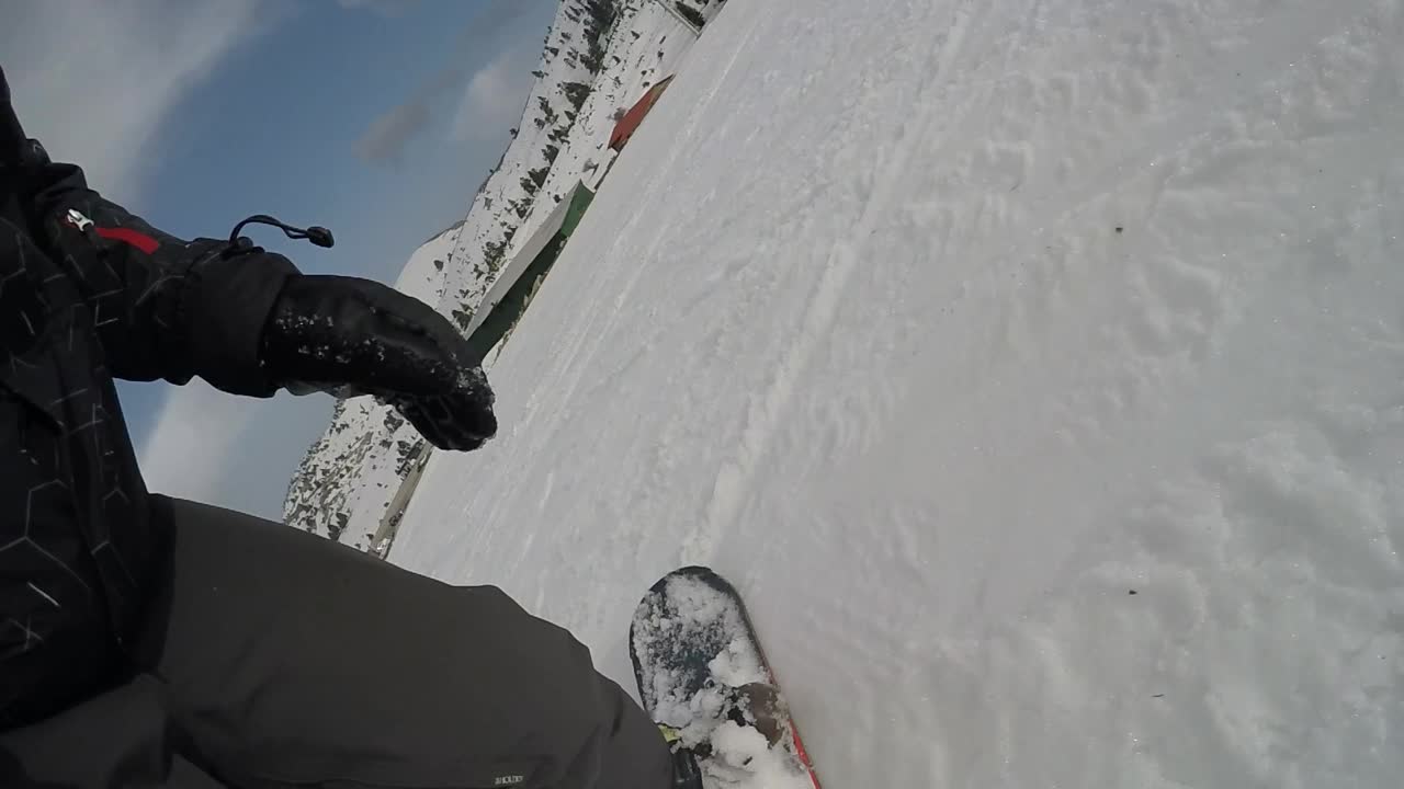 滑雪板缓慢下落视频下载