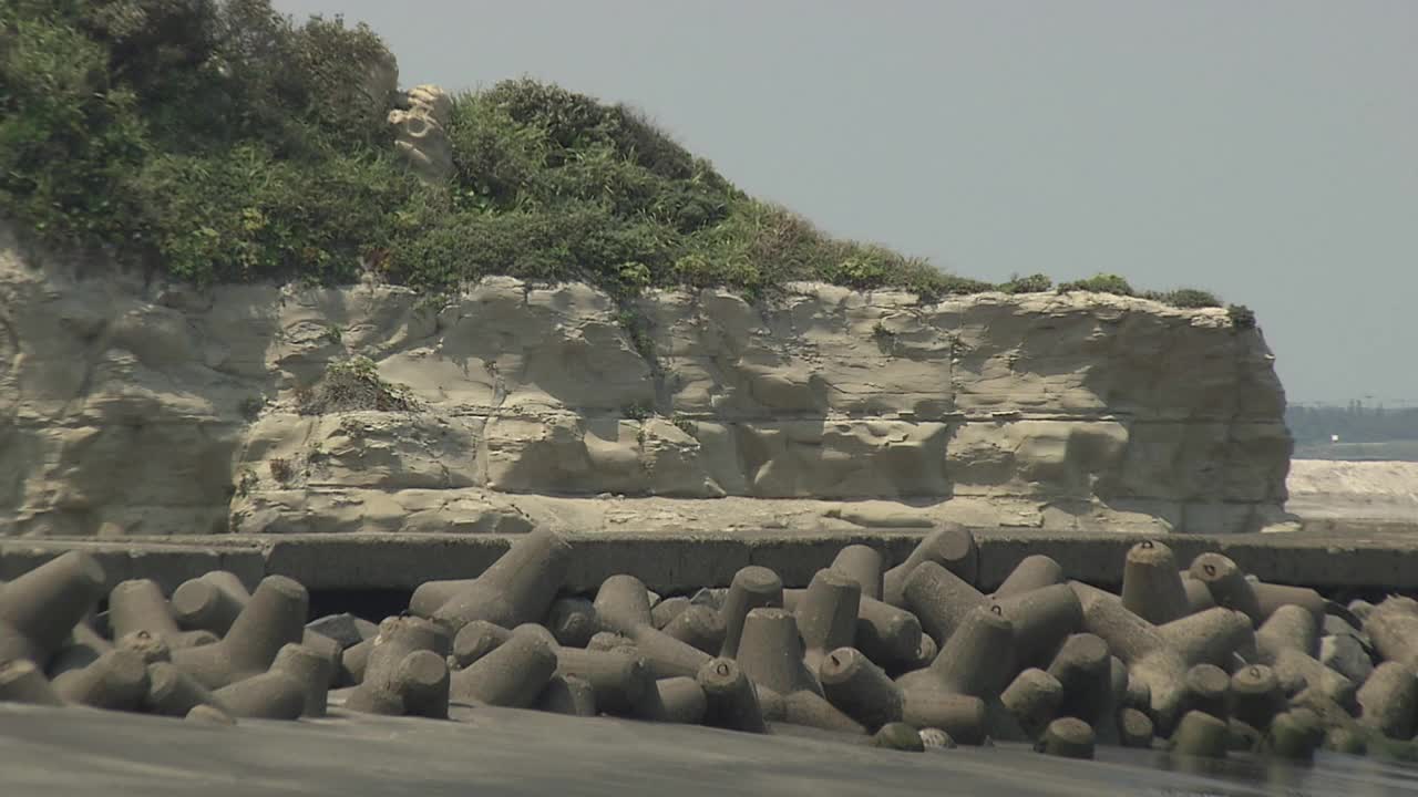 日本千叶太东角暴露地层视频素材