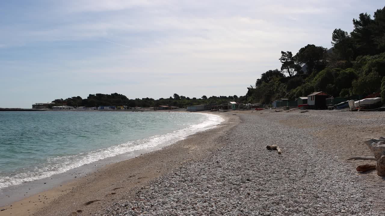 波托诺沃海滩全景(安科纳)视频下载