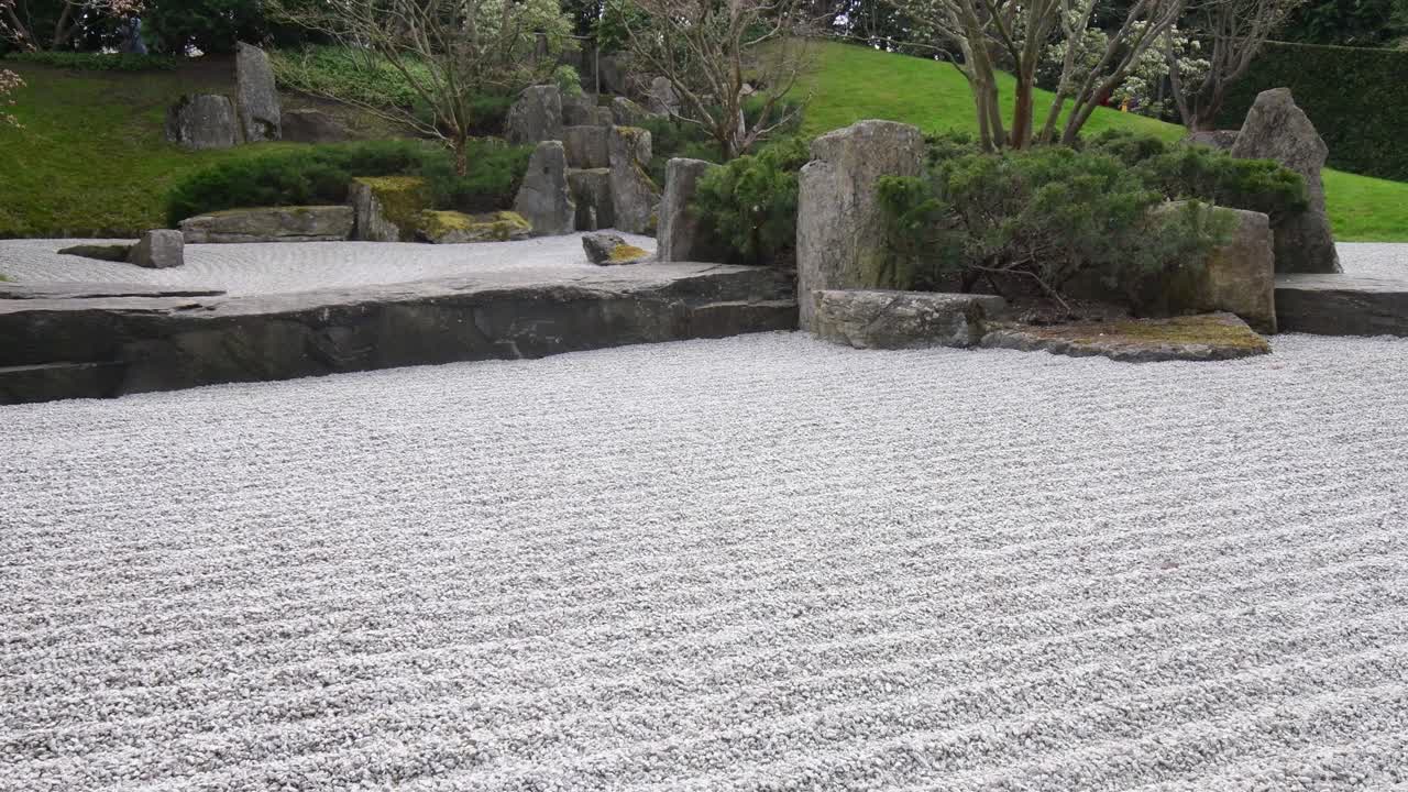 传统的日本禅宗花园视频下载