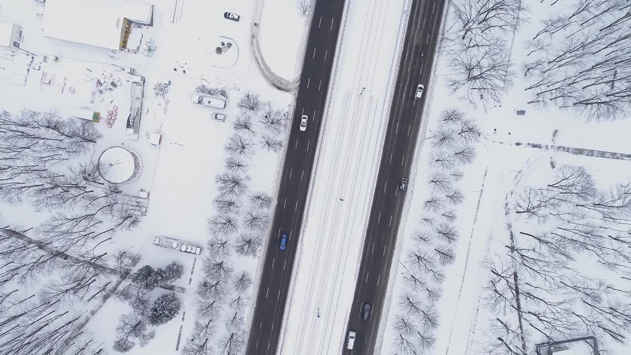 冰雪覆盖大道视频下载