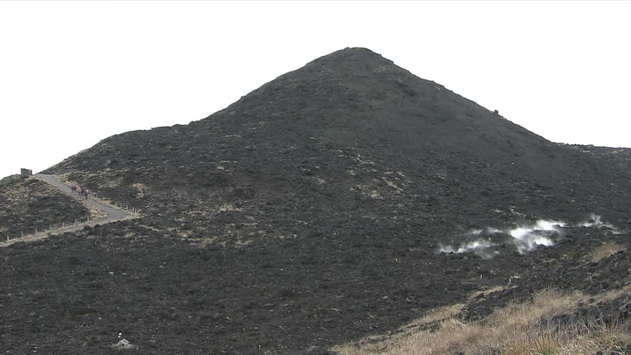 日本伊豆大岛的三原山视频素材