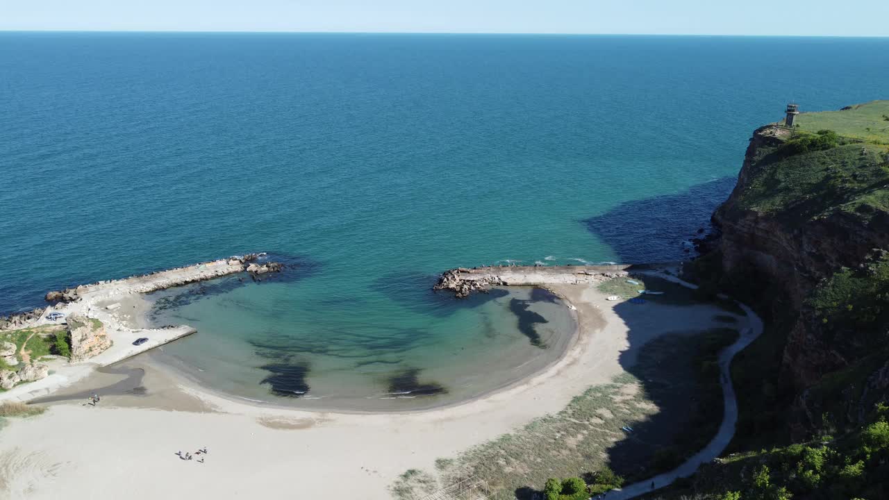 黑海海岸鸟瞰图视频下载