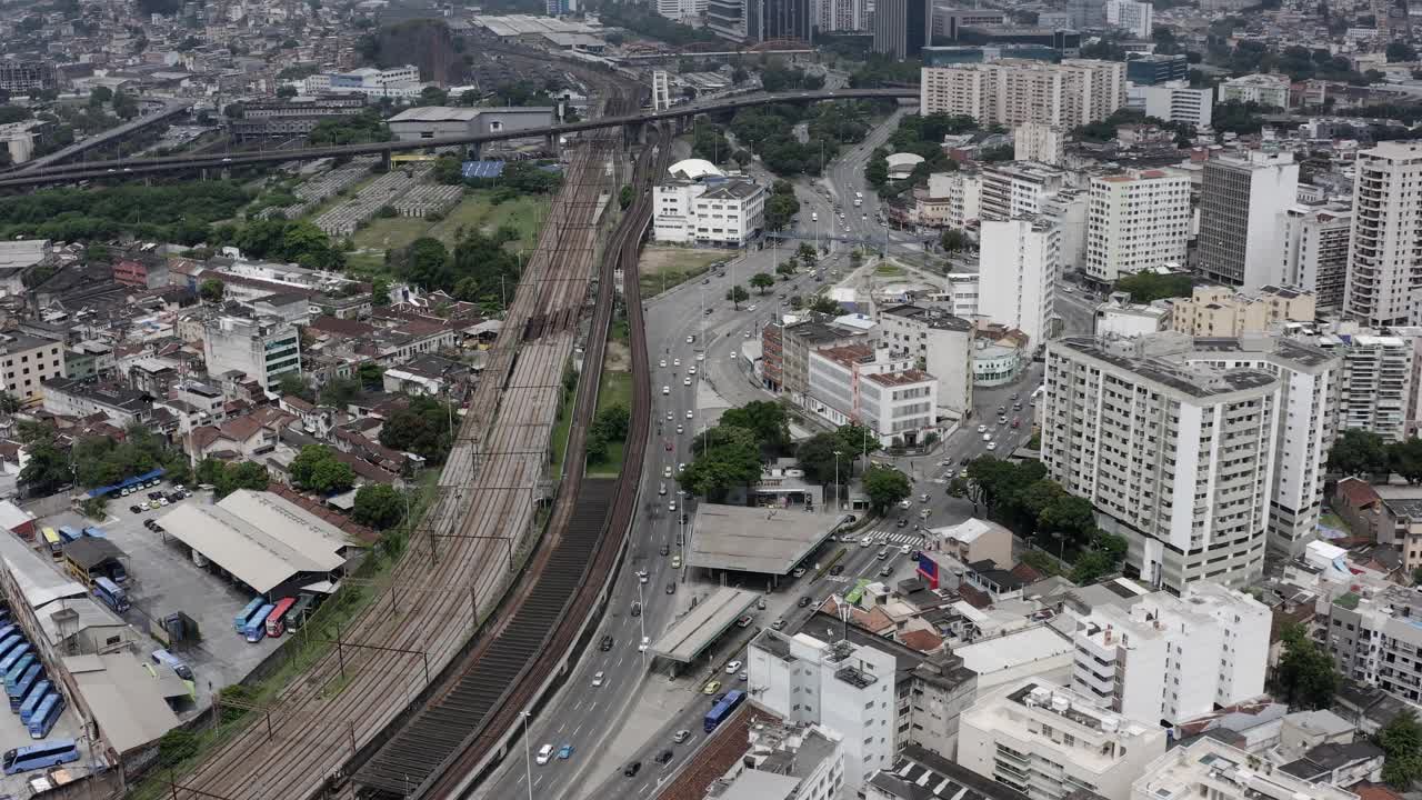 巴西里约热内卢市，径向奥斯特大道。视频素材