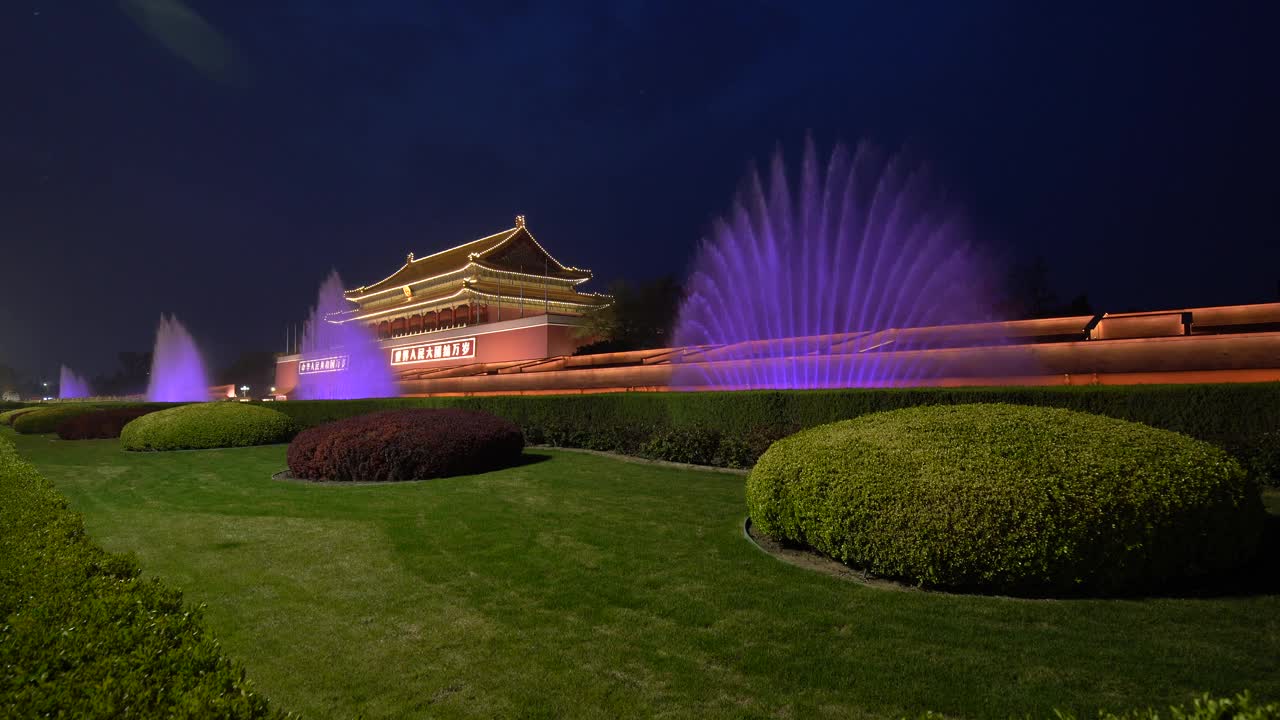 北京天安门夜景视频素材