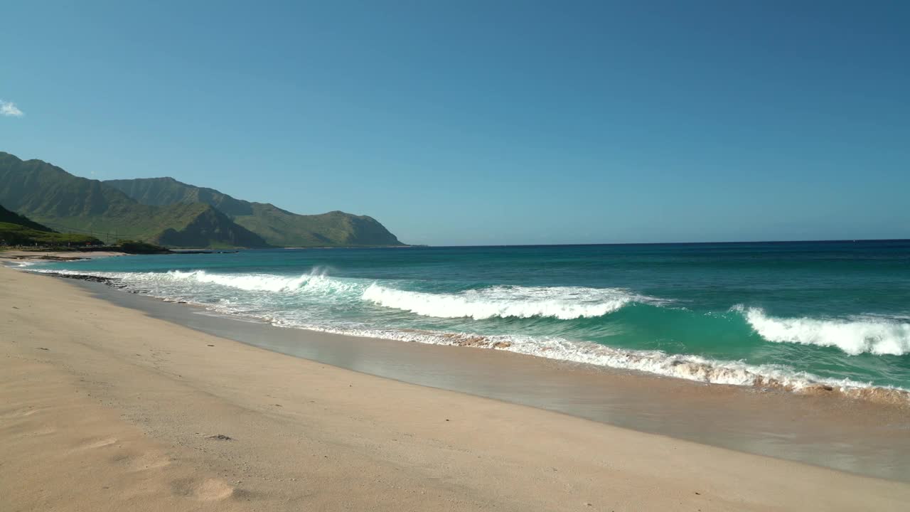 Keawaula海滩，横滨湾，夏威夷瓦胡岛视频下载