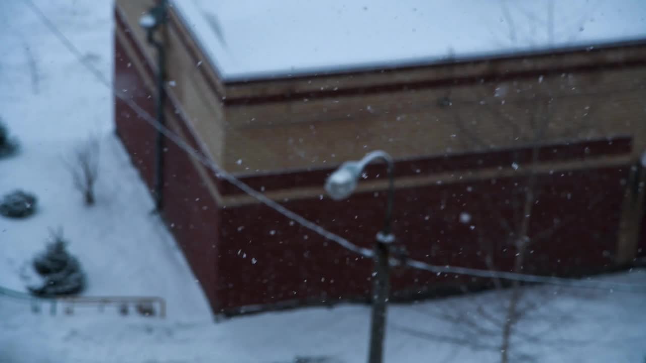 下雪的天气视频素材