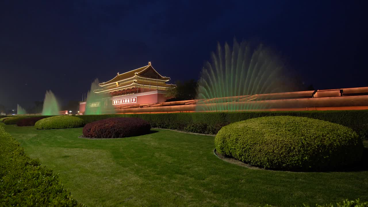 北京天安门夜景视频素材