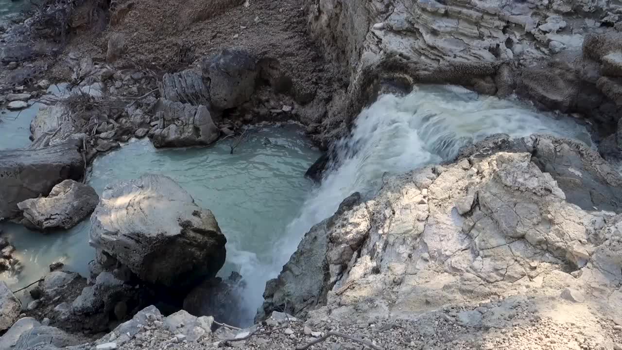 Wai-o-tapu的地热瀑布视频下载