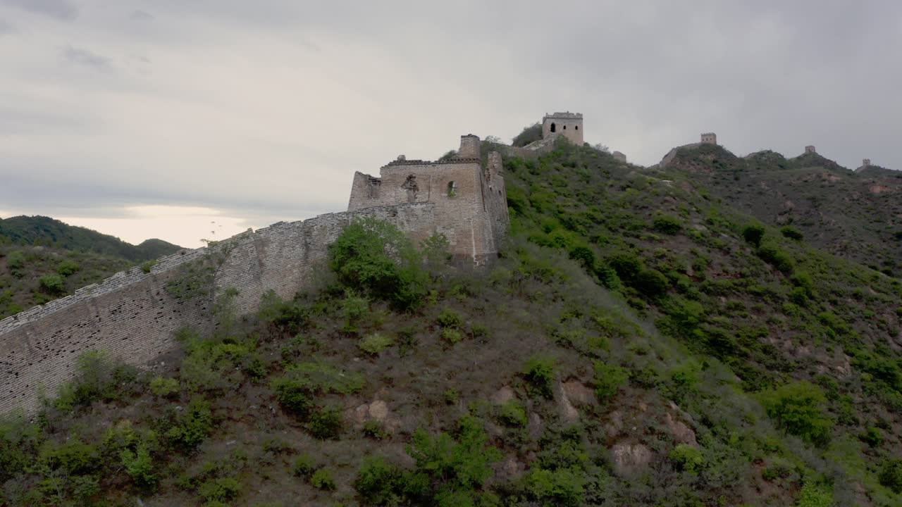 中国长城鸟瞰图视频素材