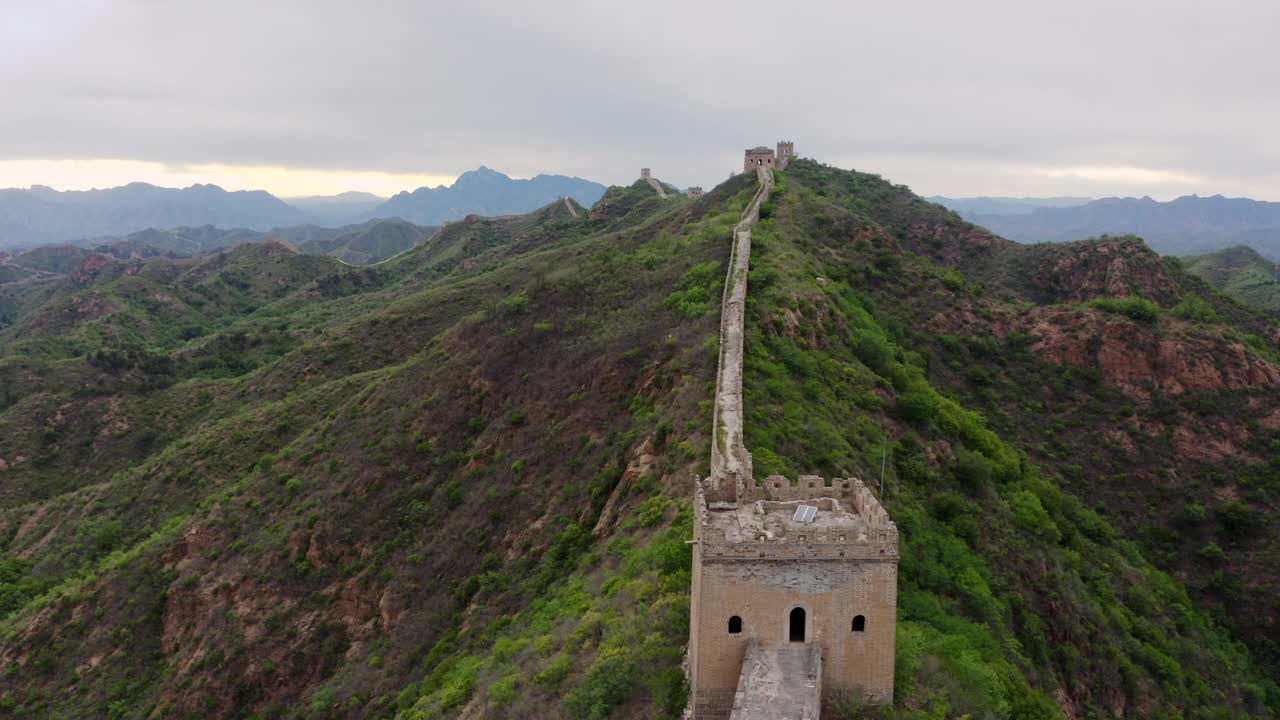 中国长城鸟瞰图视频素材