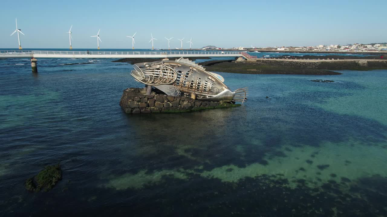 雕塑/韩国济州岛视频素材