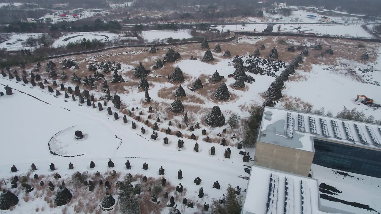 济州岛九川郡的济州岛石头公园/济州岛，韩国济州岛视频素材