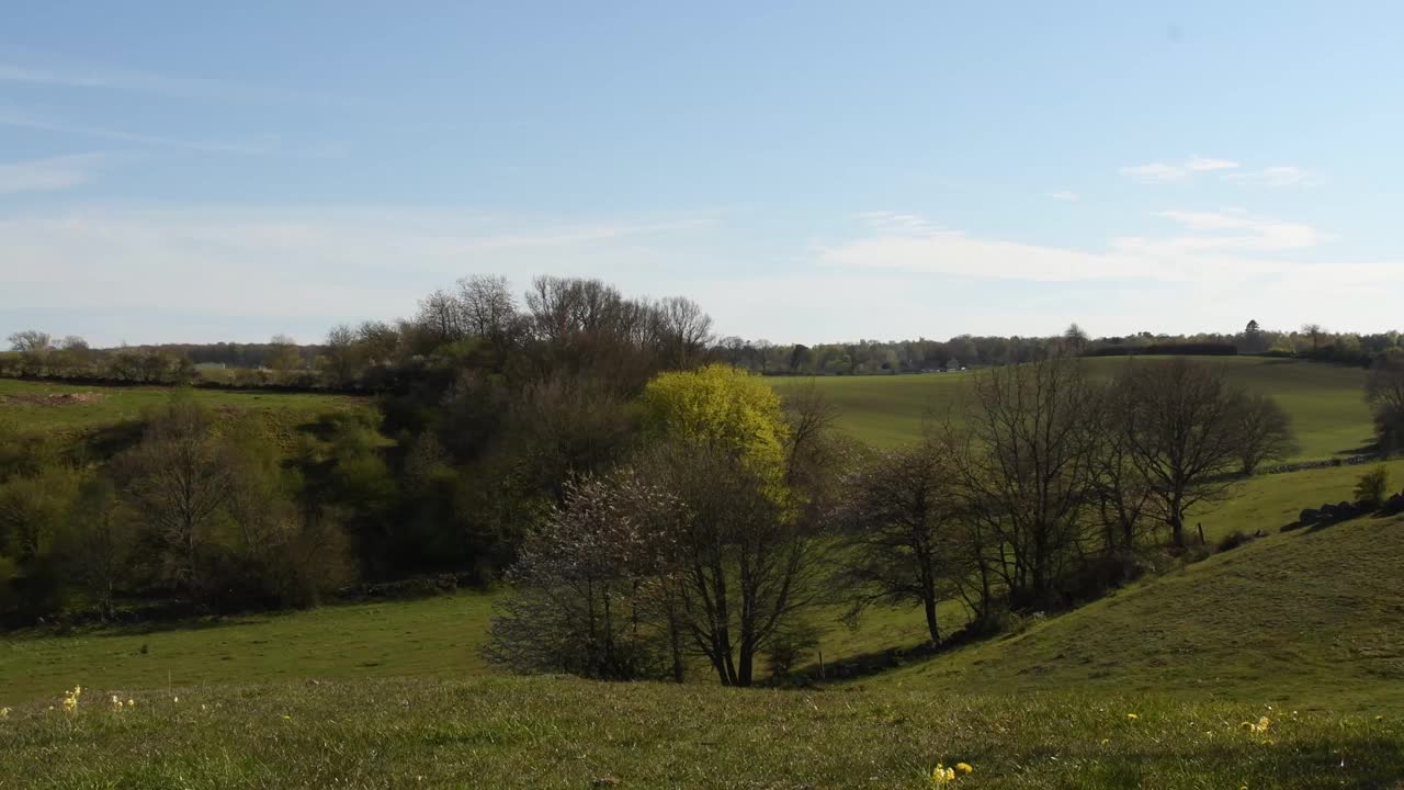 乡村丘陵景观Skåne，瑞典视频素材