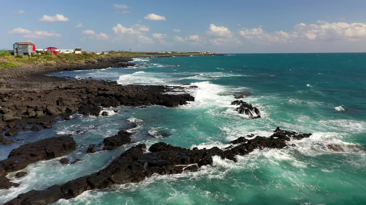 海景/韩国济州岛西归浦市视频素材