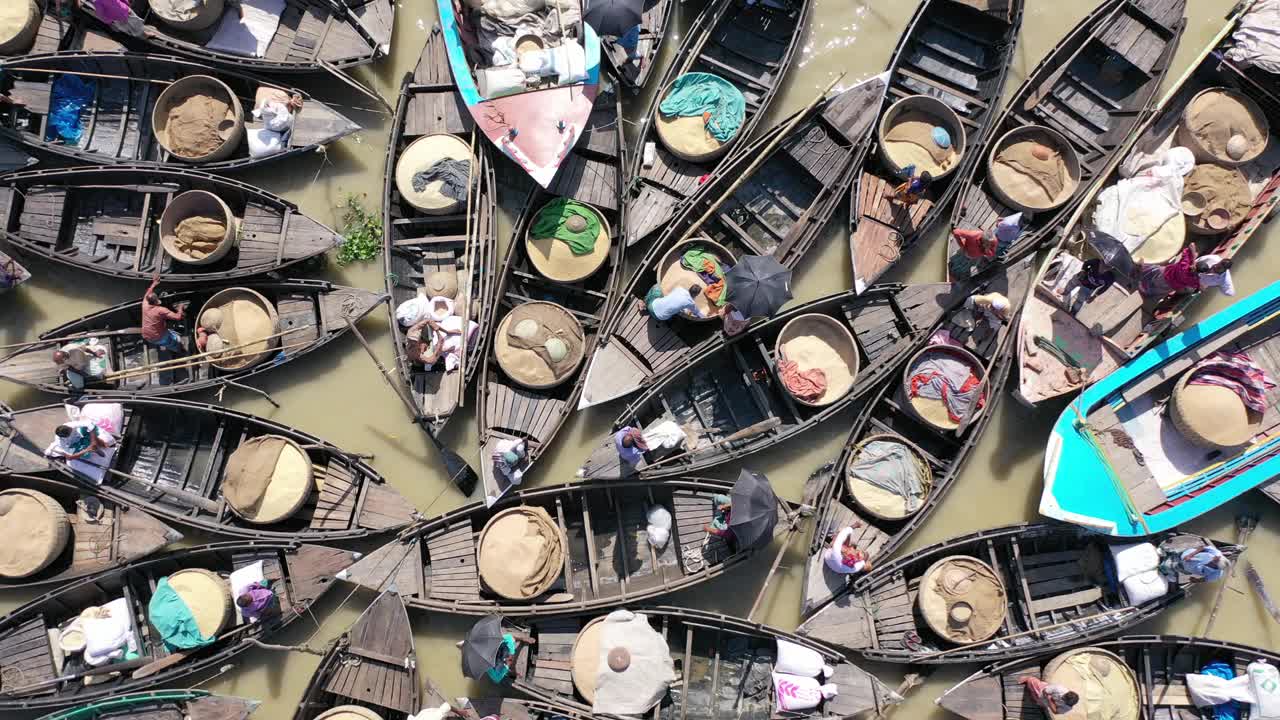 美丽的孟加拉国鸟瞰图视频素材