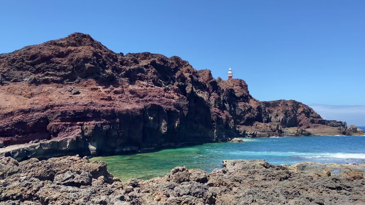 在蓬塔德特诺引人注目的海岸视频素材