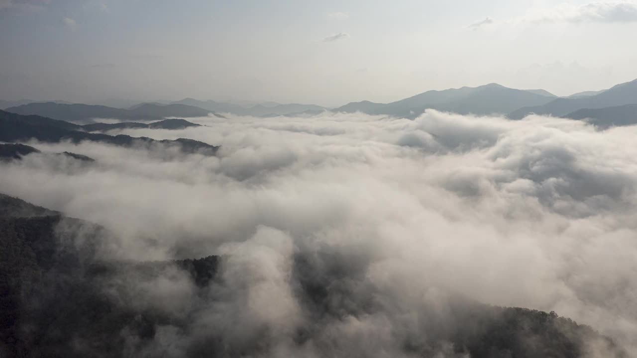 韩国京畿道加平郡胡灵山云海视频素材