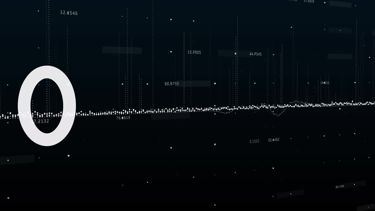 数据处理过程中数字变化的动画视频素材