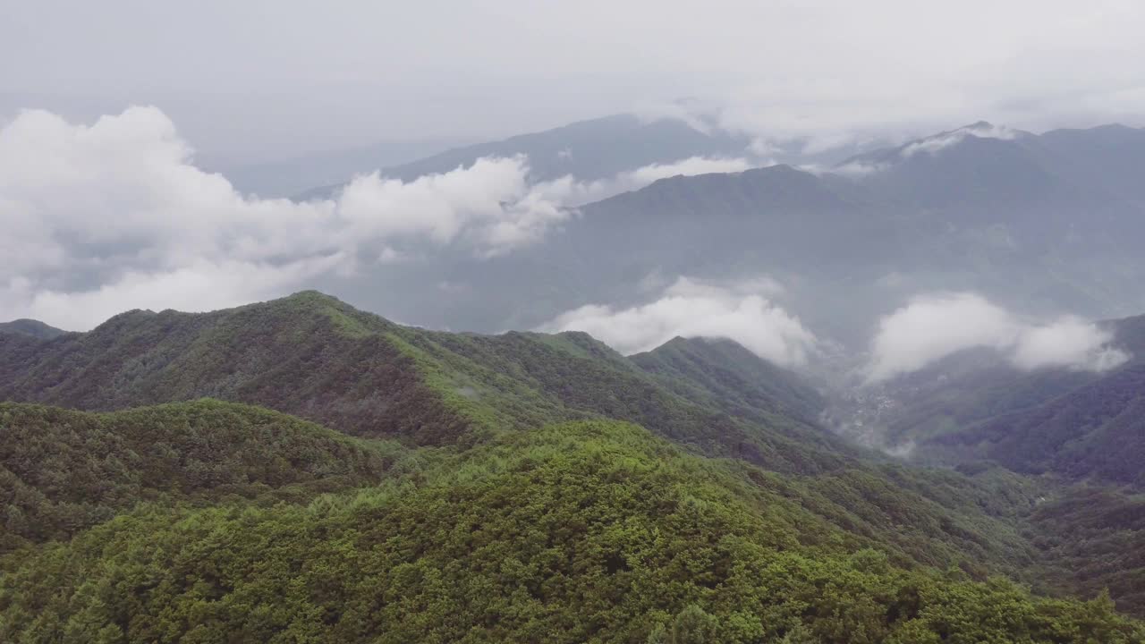 全罗南道求礼郡智日山亨济峰云海视频素材