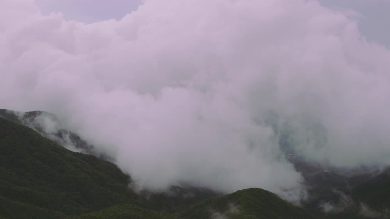 全罗南道求礼郡智日山亨济峰云海视频素材