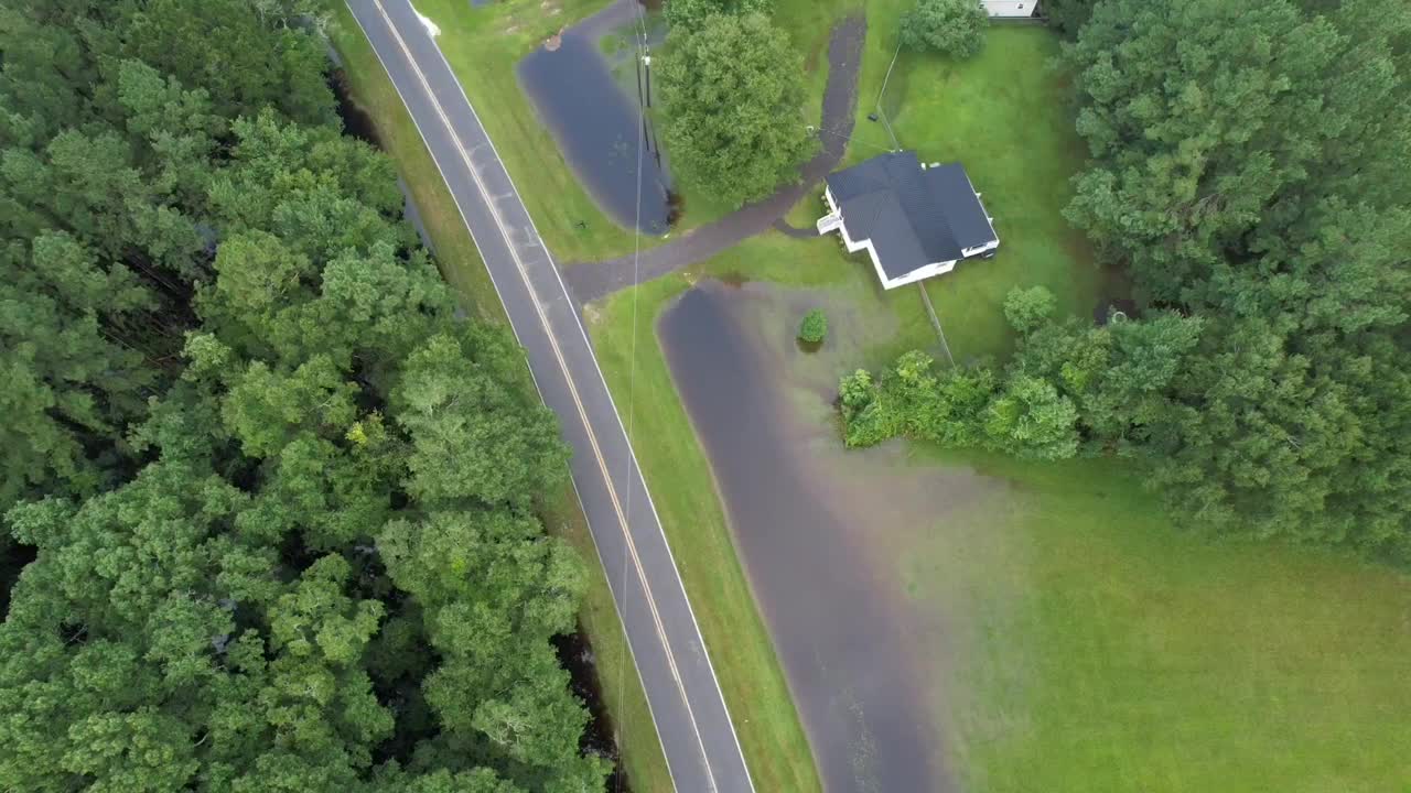 佛罗里达洪水泛滥地区视频素材