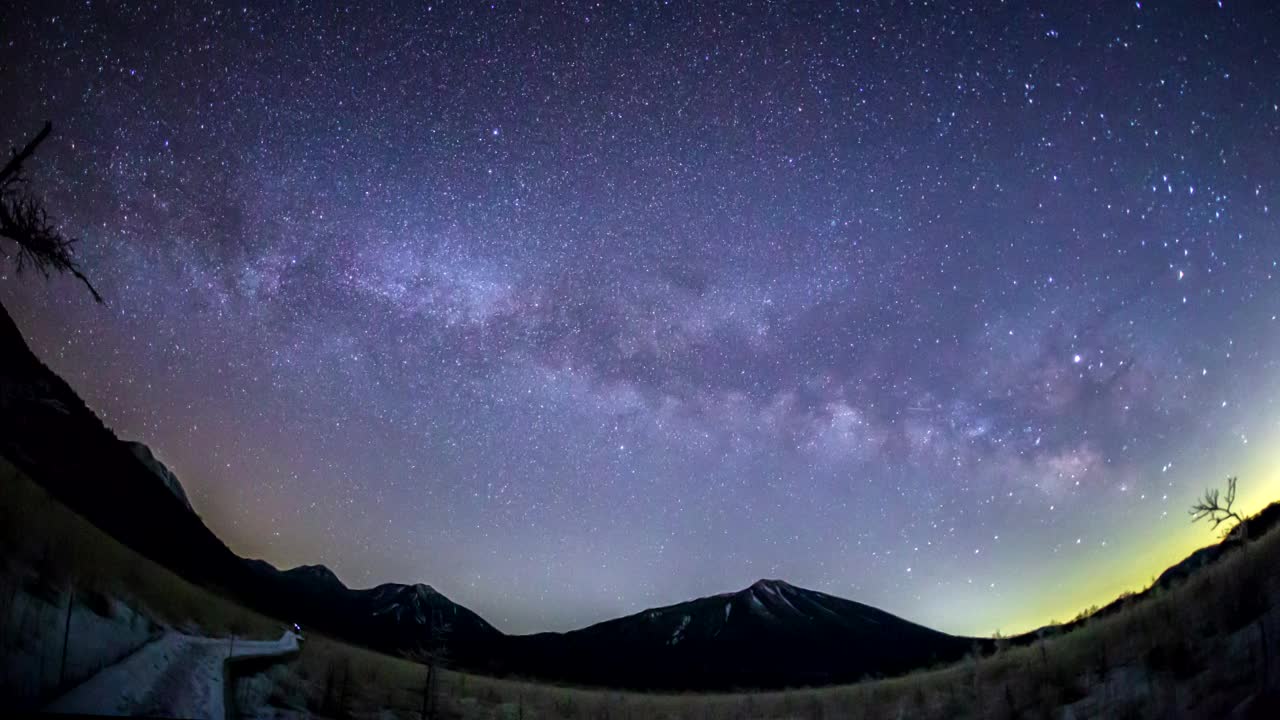 日光群岛的星空延时摄影视频素材