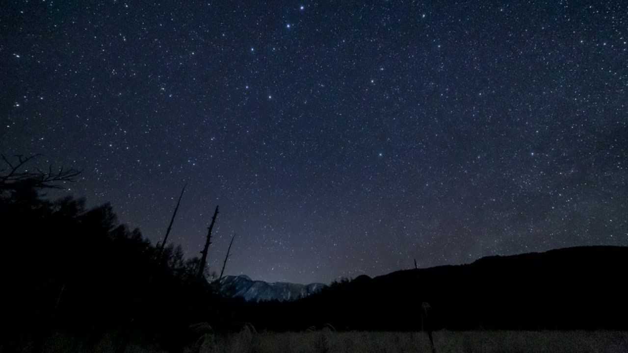 日光群岛的星空延时摄影视频素材