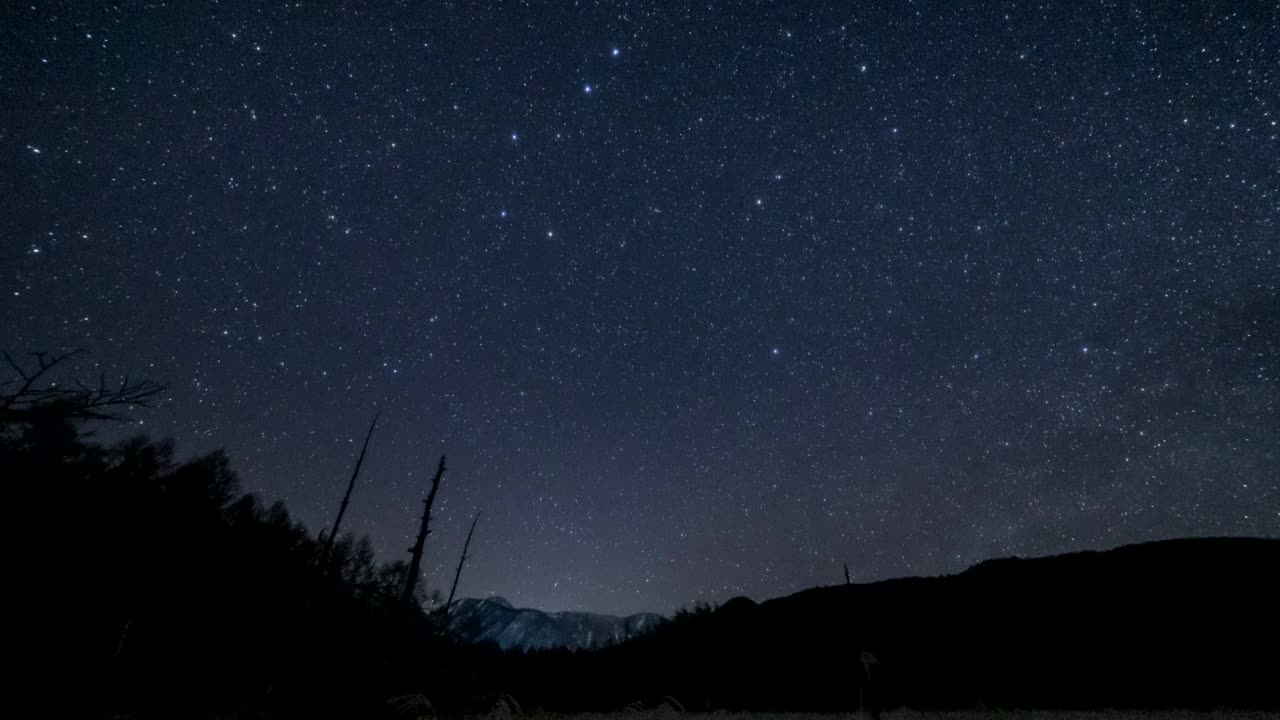 从日光仙原拍摄的星空延时视频下载