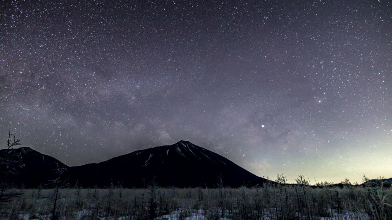 日光群岛的星空延时摄影视频素材