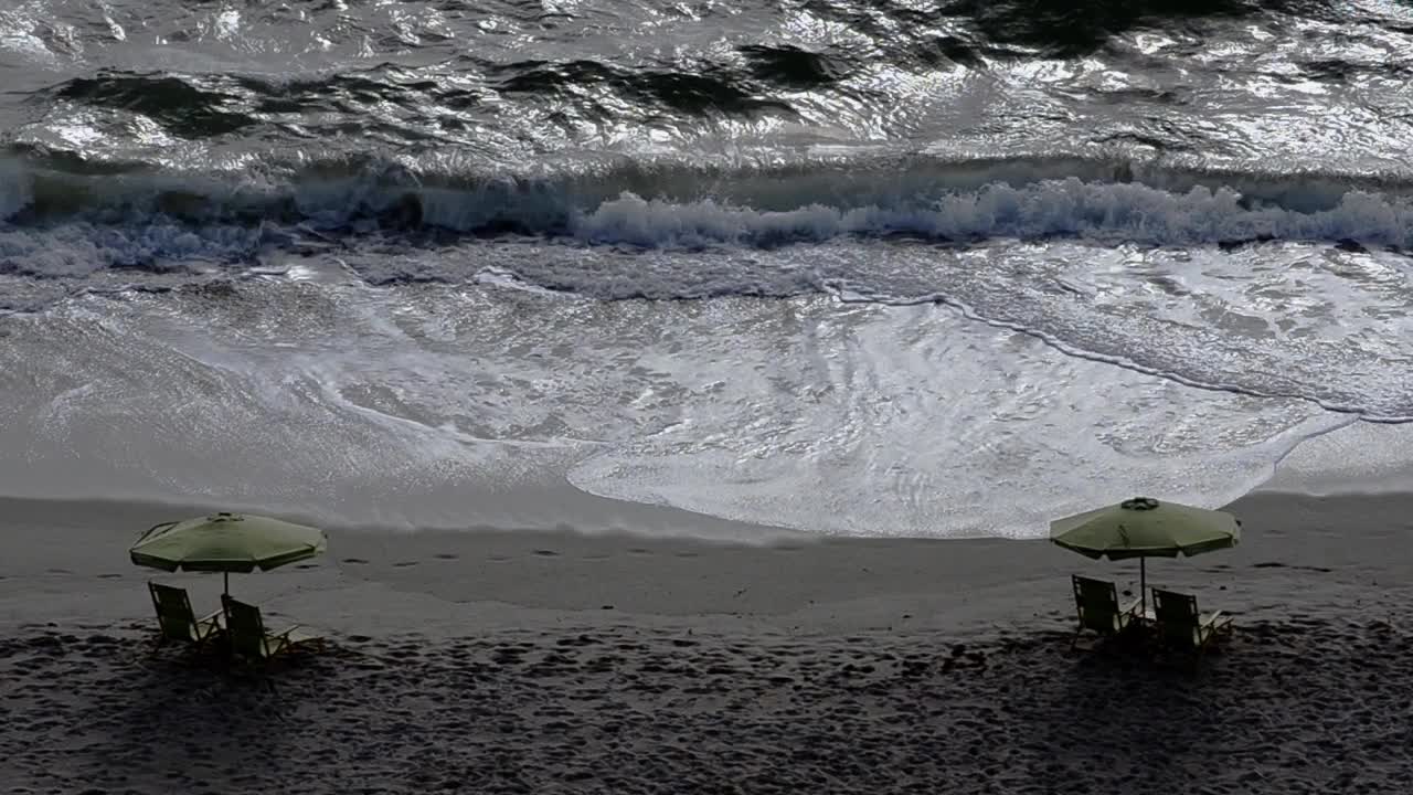 头顶的海滩场景-大西洋视频素材