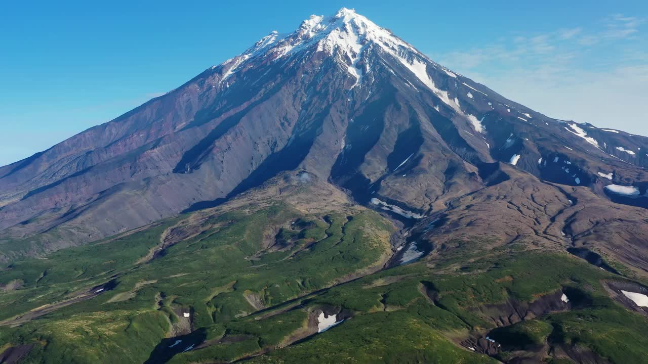 堪察加半岛的科里亚克斯基火山视频素材