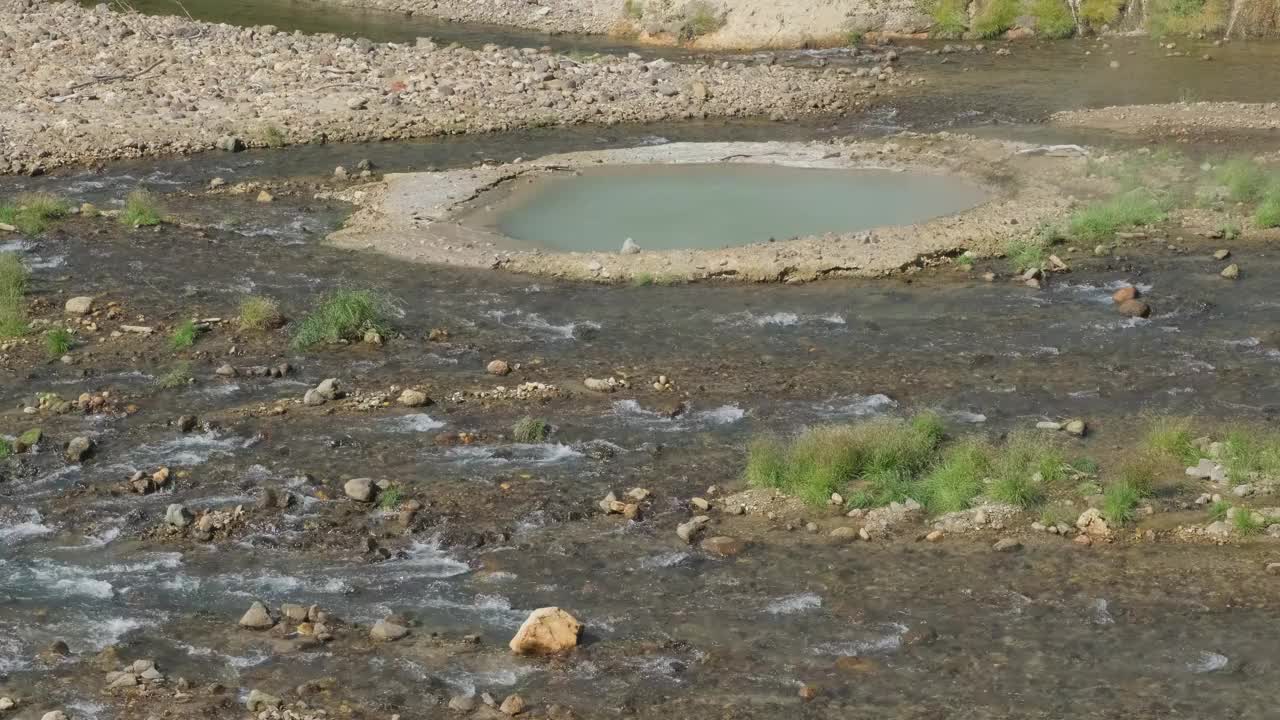 间歇泉谷中的温泉和喷气孔视频素材