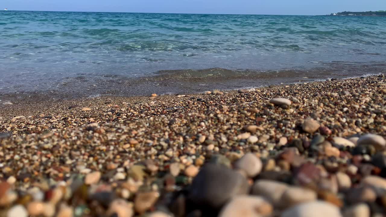 近观夏日海滩视频素材