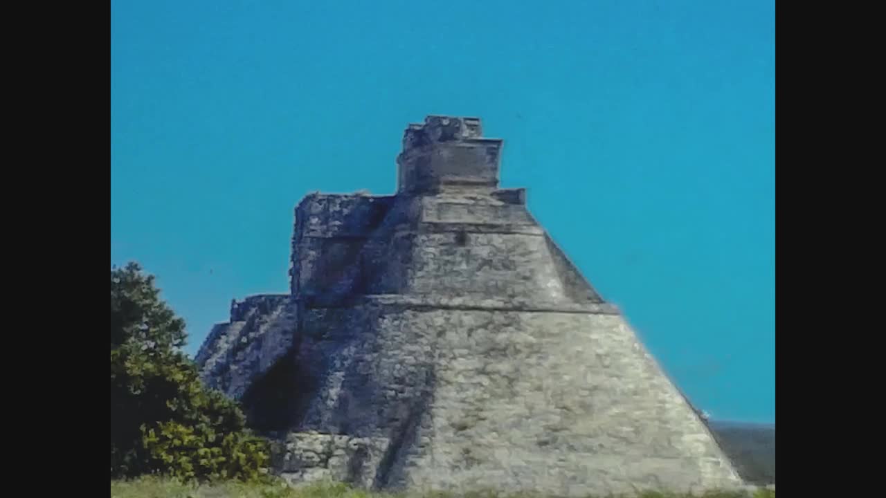 1978年，墨西哥，金字塔魔术师Uxmal 3视频素材