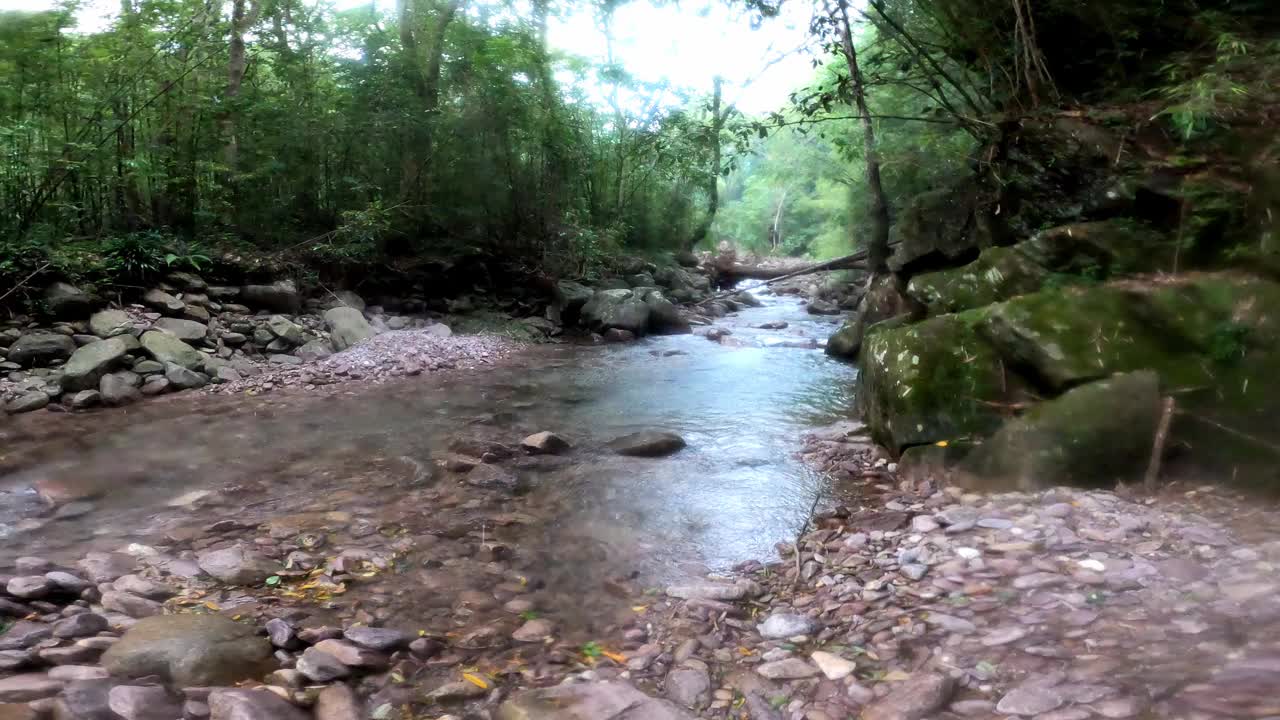 清澈的溪流，水下摄影视频素材