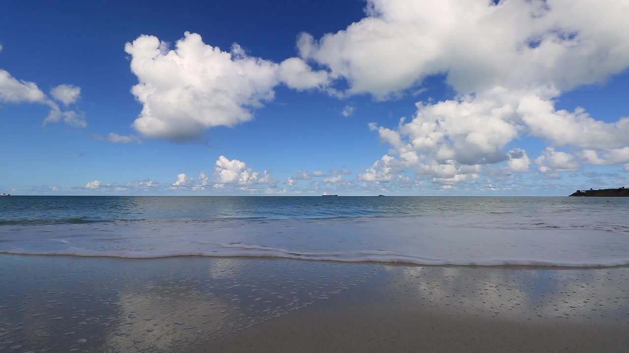 安提瓜和巴布达岛的海滩，西印度群岛在加勒比海视频素材