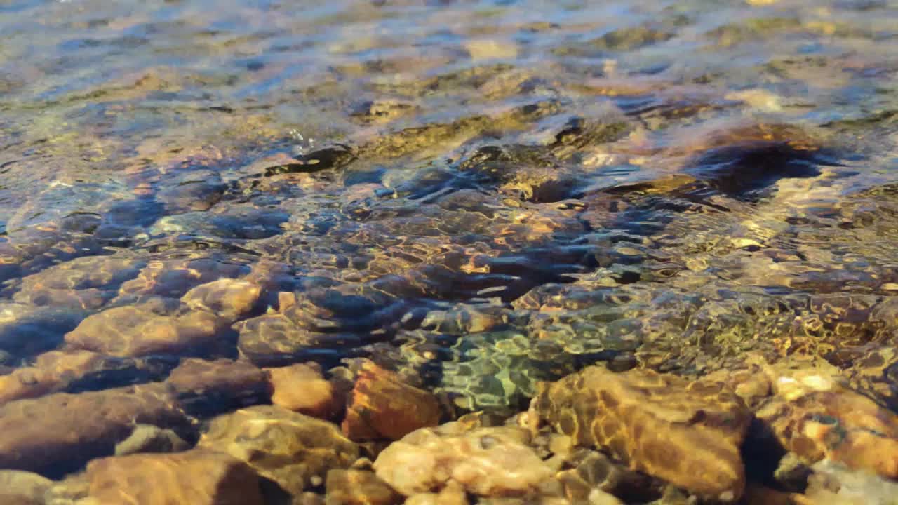 河水清澈如流视频素材