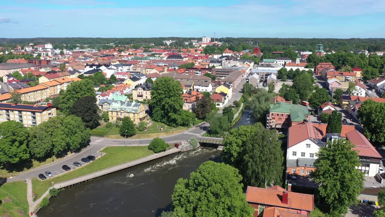 Nyköping鸟瞰图视频素材