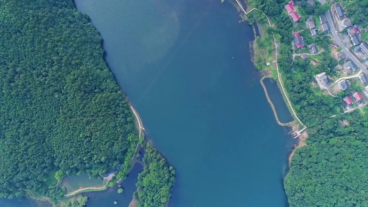 中国江西静安水库的风景视频素材