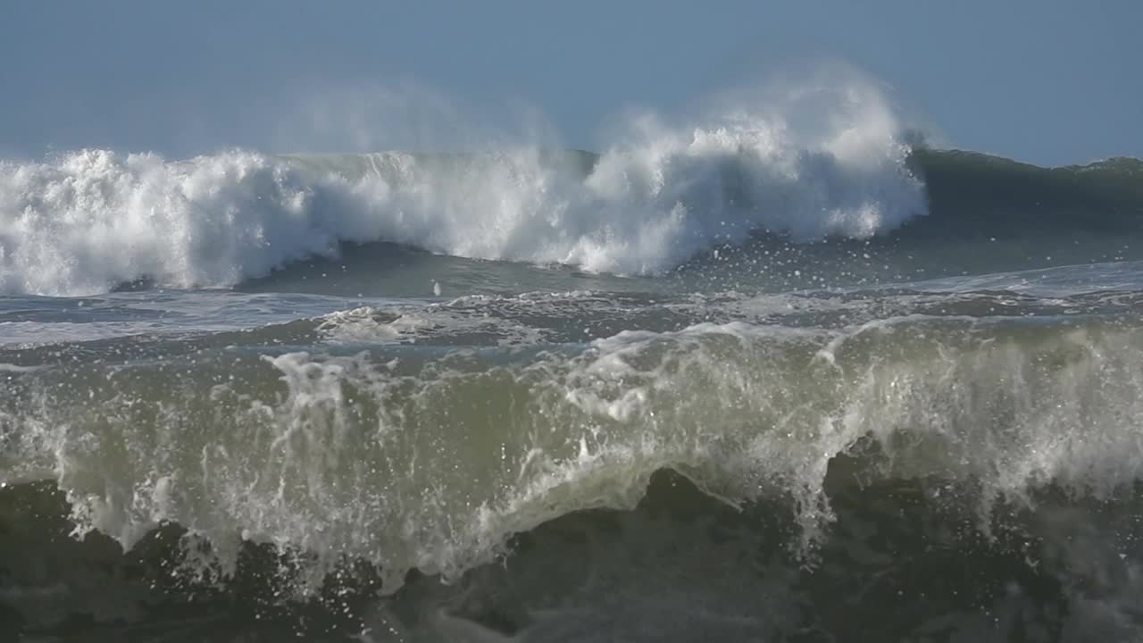 波涛汹涌的海面视频素材